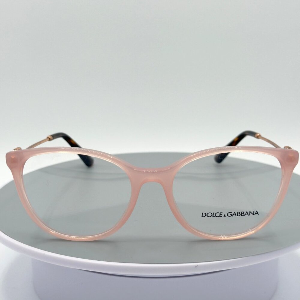 Dolce & Gabbana Eyeglasses Frames DG 3363 3384 54-18-145 Pink Rose Gold Tortoise - Picture 2 of 9